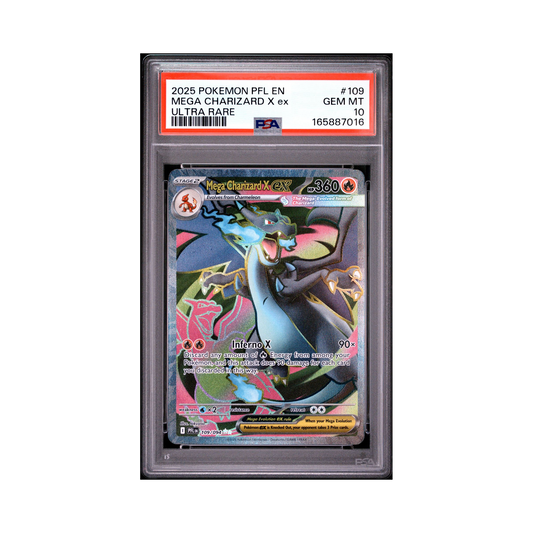 2025 Pokemon Phantasmal Flames Mega Charizard X ex #109 PSA 10
