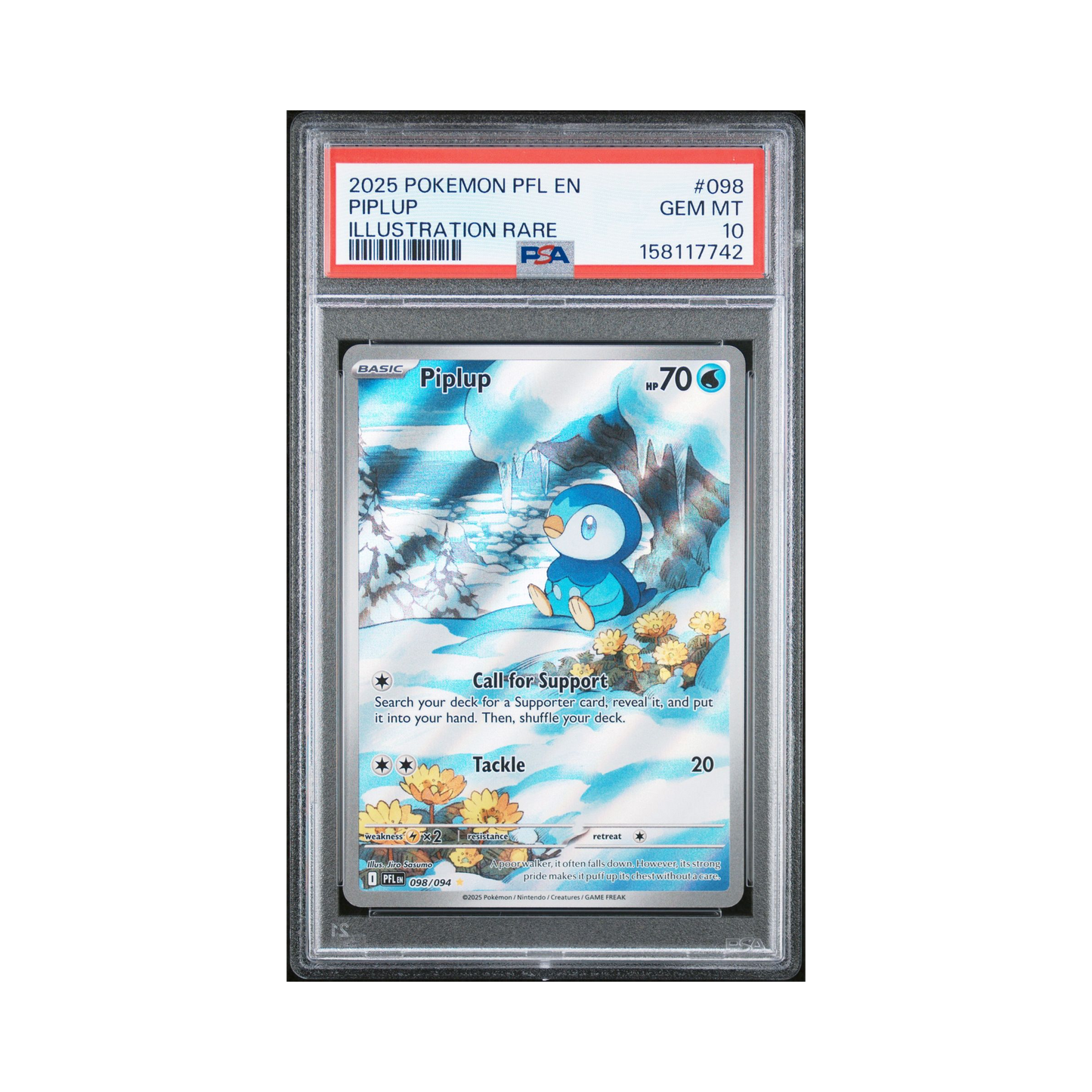 2025 Pokemon Phantasmal Flames Piplup #98 PSA 10