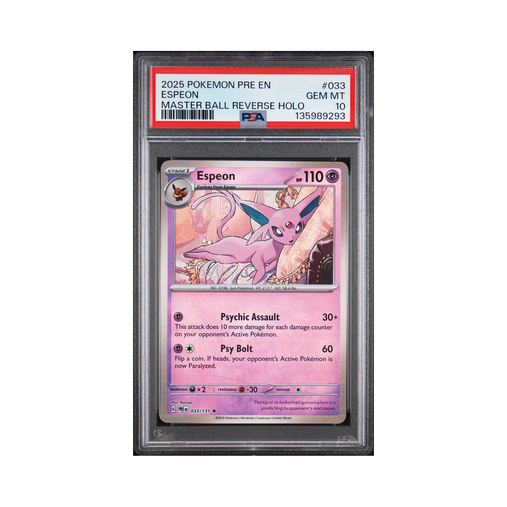 all espeon pokemon cards 2025 Prismatic Evolutions (Reverse Masterball) #33 PSA – Common Lands Card:sv9 107 Baldur's Gate Espeon V feels pretty Gengar CHR Single Card