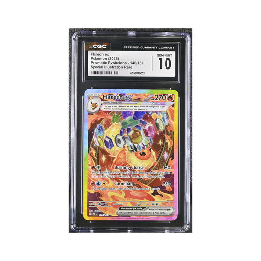 2025 Pokemon Prismatic Evolutions Flareon ex #146 CGC 10