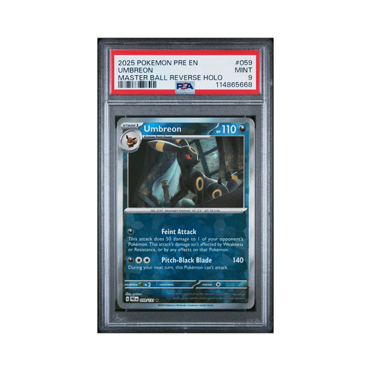 2025 Pokemon Prismatic Evolutions Umbreon #59 PSA 9