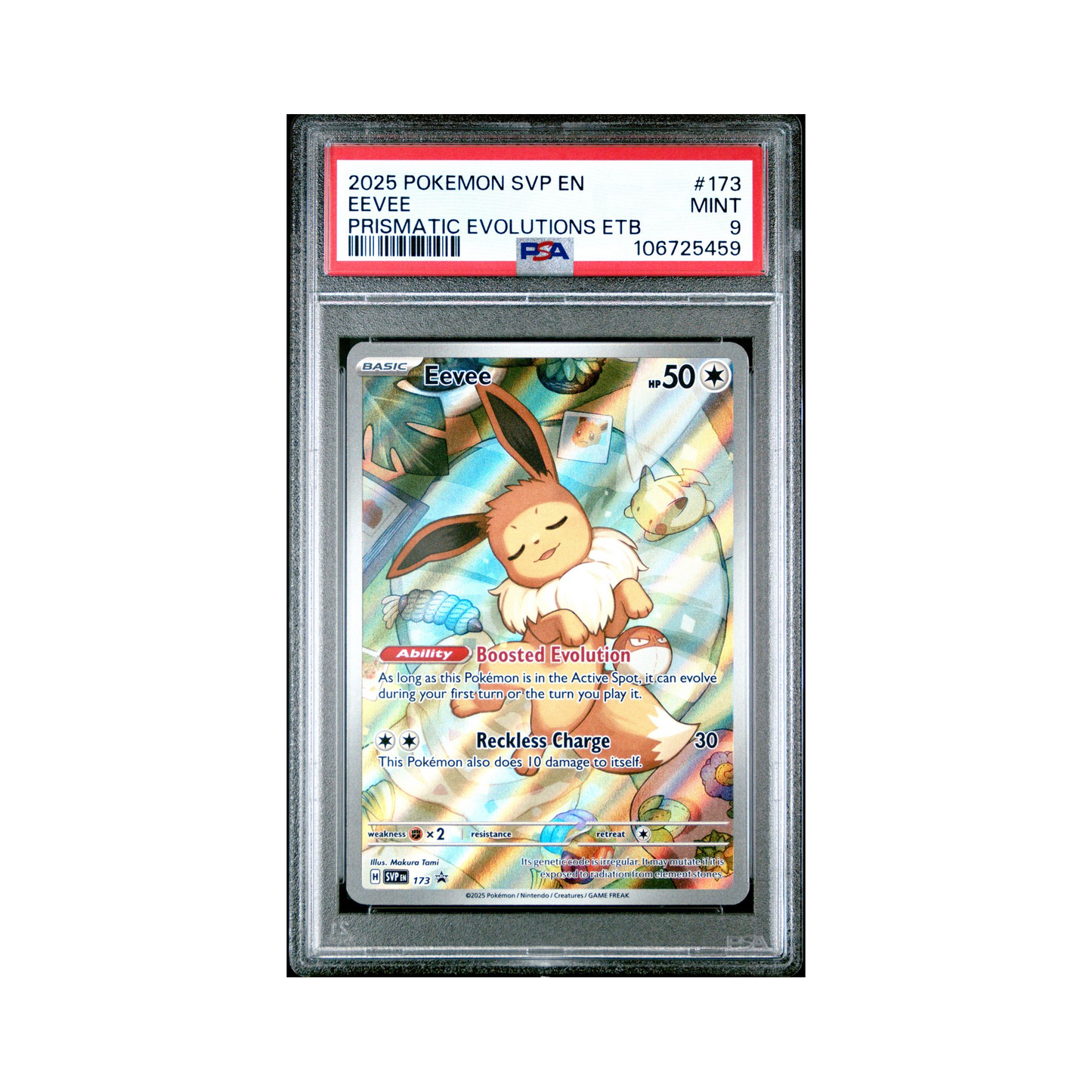 2025 Pokemon Scarlet & Violet Black Star Promos Eevee #173 PSA 9