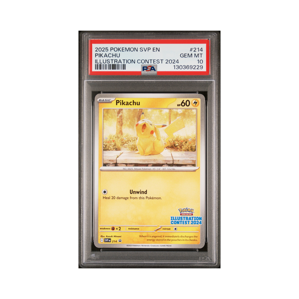 2025 Pokemon Scarlet & Violet Black Star Promos Pikachu #214 PSA 10