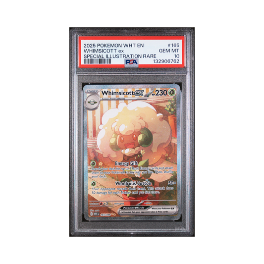2025 Pokemon White Flare Whimsicott ex #165 PSA 10