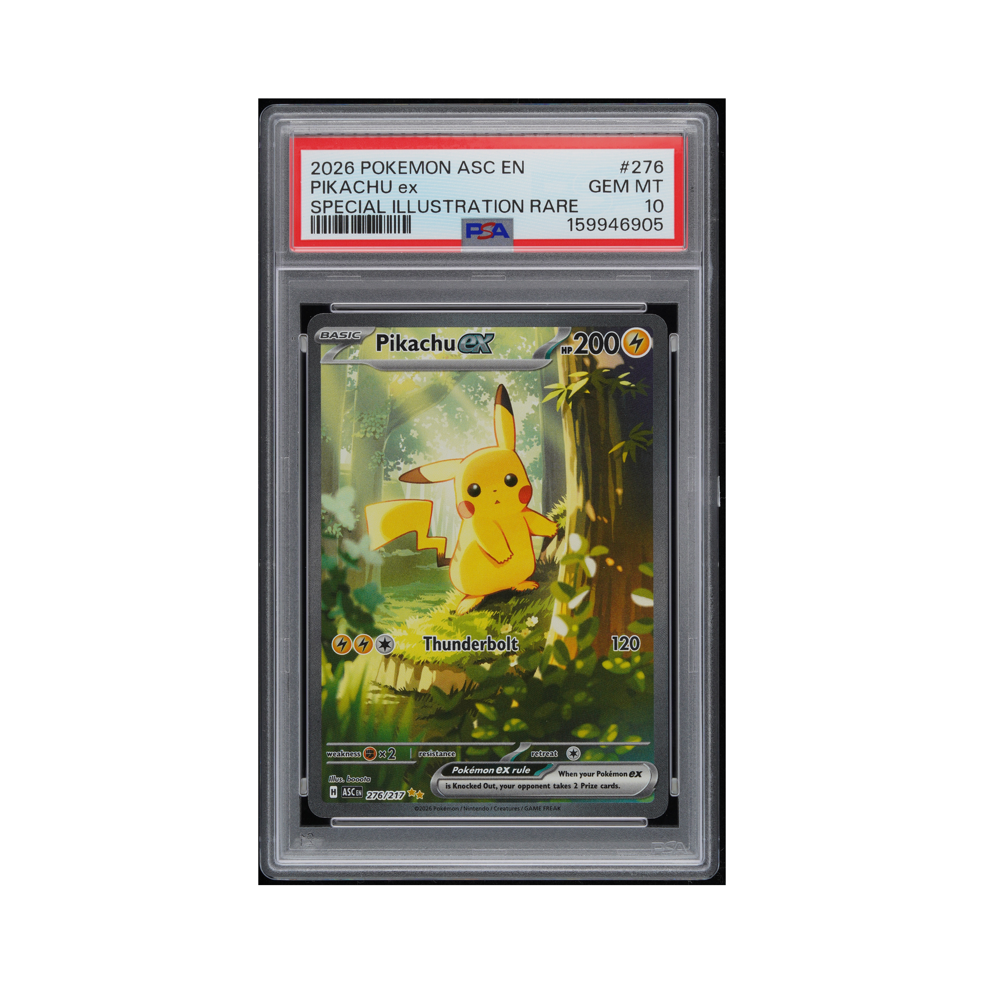 2026 Pokemon Ascended Heroes Pikachu ex #276 PSA 10 – Common Lands