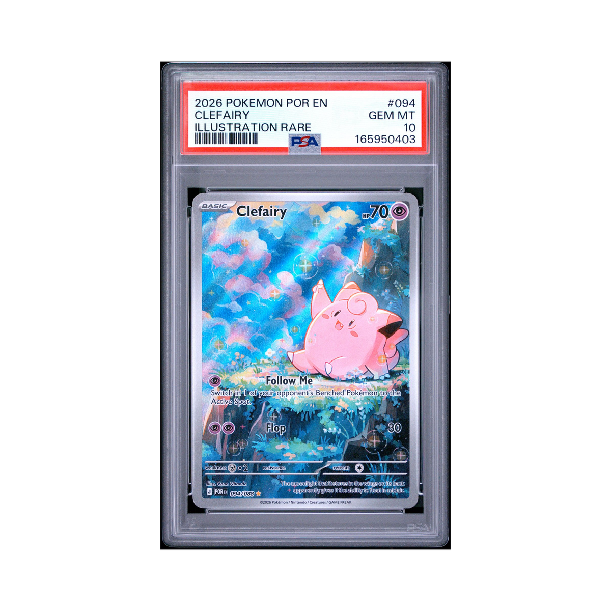 2026 Pokemon Perfect Order Clefairy #94 PSA 10