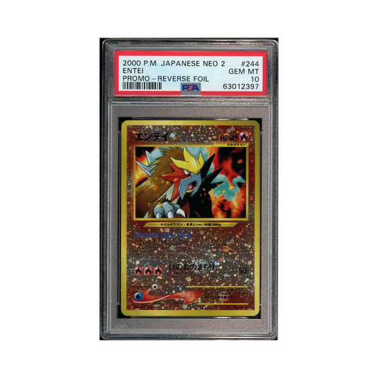 2000 Pokemon Japanese Neo 2 Promo Entei #244 PSA 10
