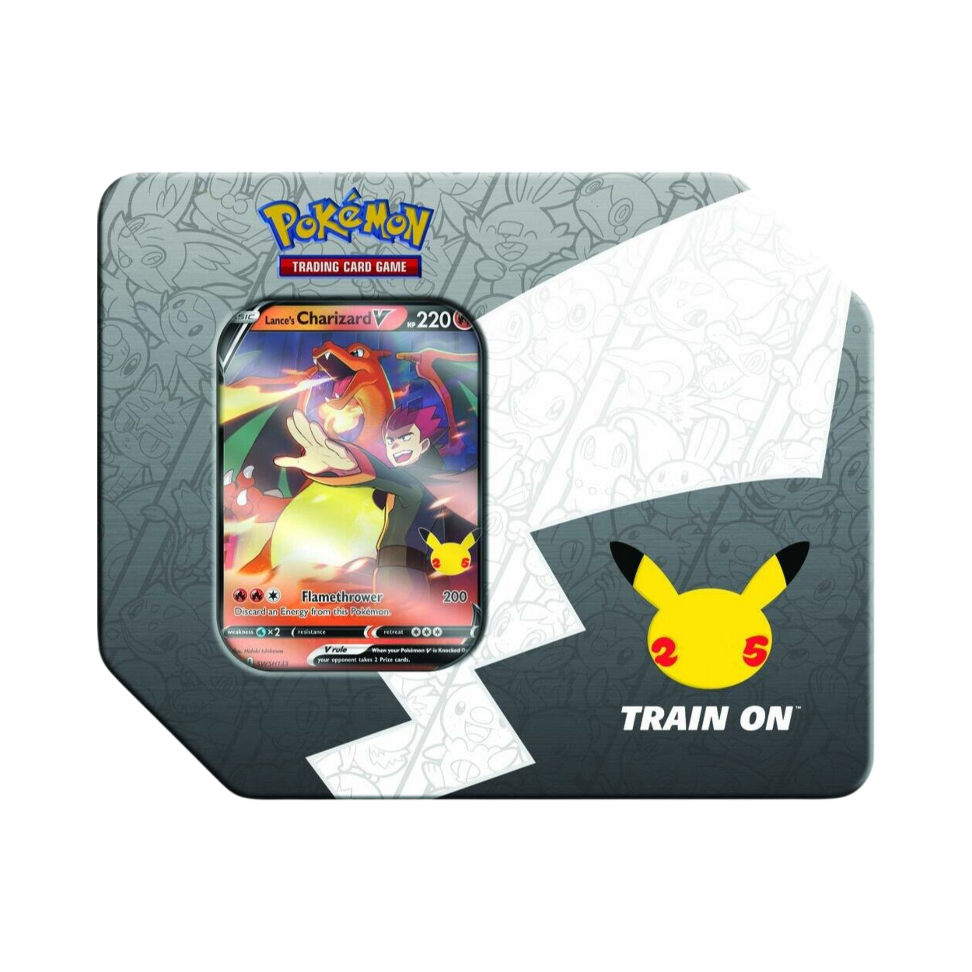 charizard pokemon card celebrations Celebrations Tin [Lance's Charizard V] – Common Lands