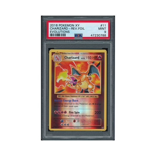 2016 Pokemon XY Evolutions Charizard(reverse Holo) #11 PSA 9
