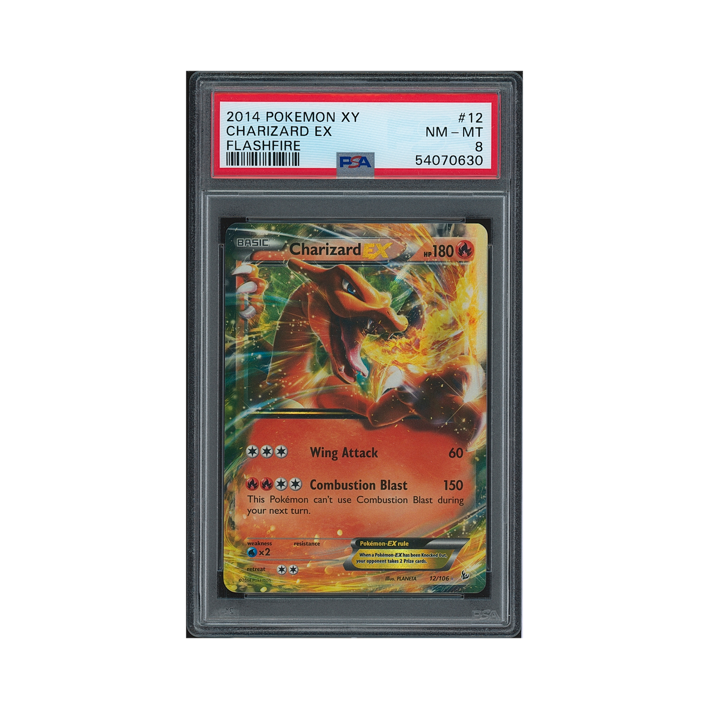 2014 Pokemon XY Flashfire Charizard EX #12 PSA 8