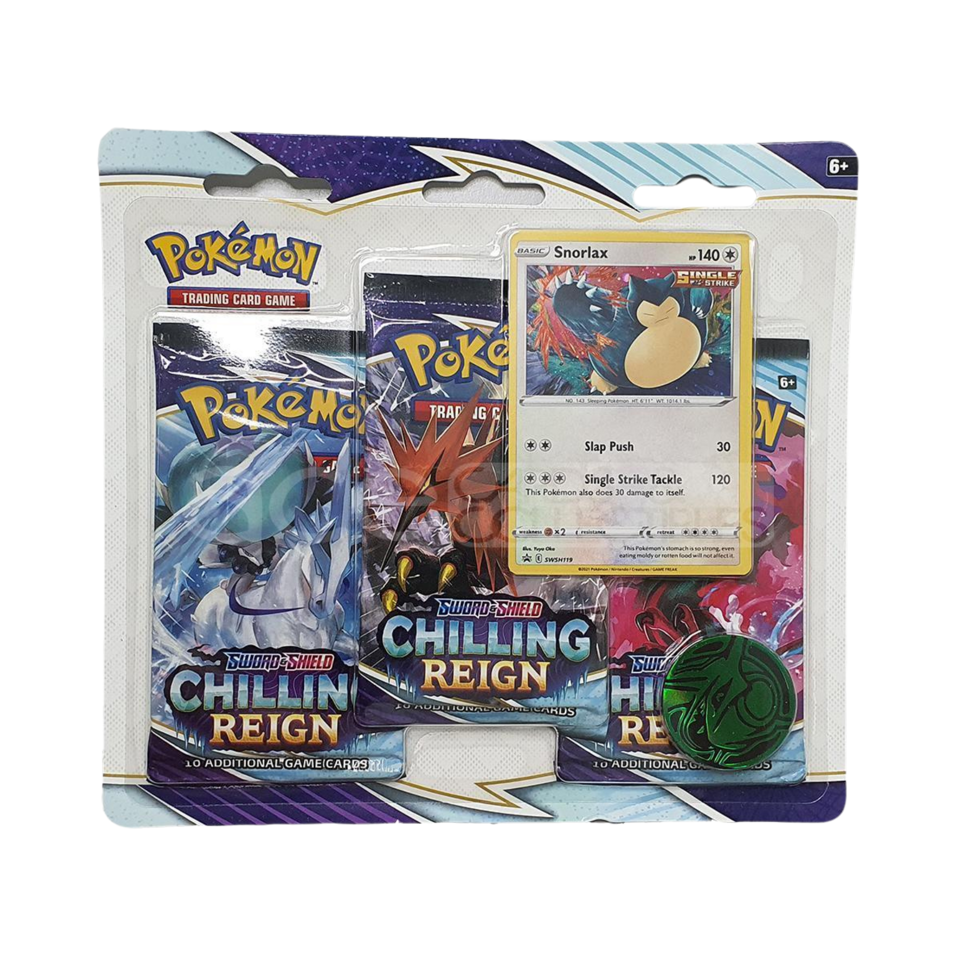 Chilling Reign 3 Pack Blister [Snorlax] – Common Lands