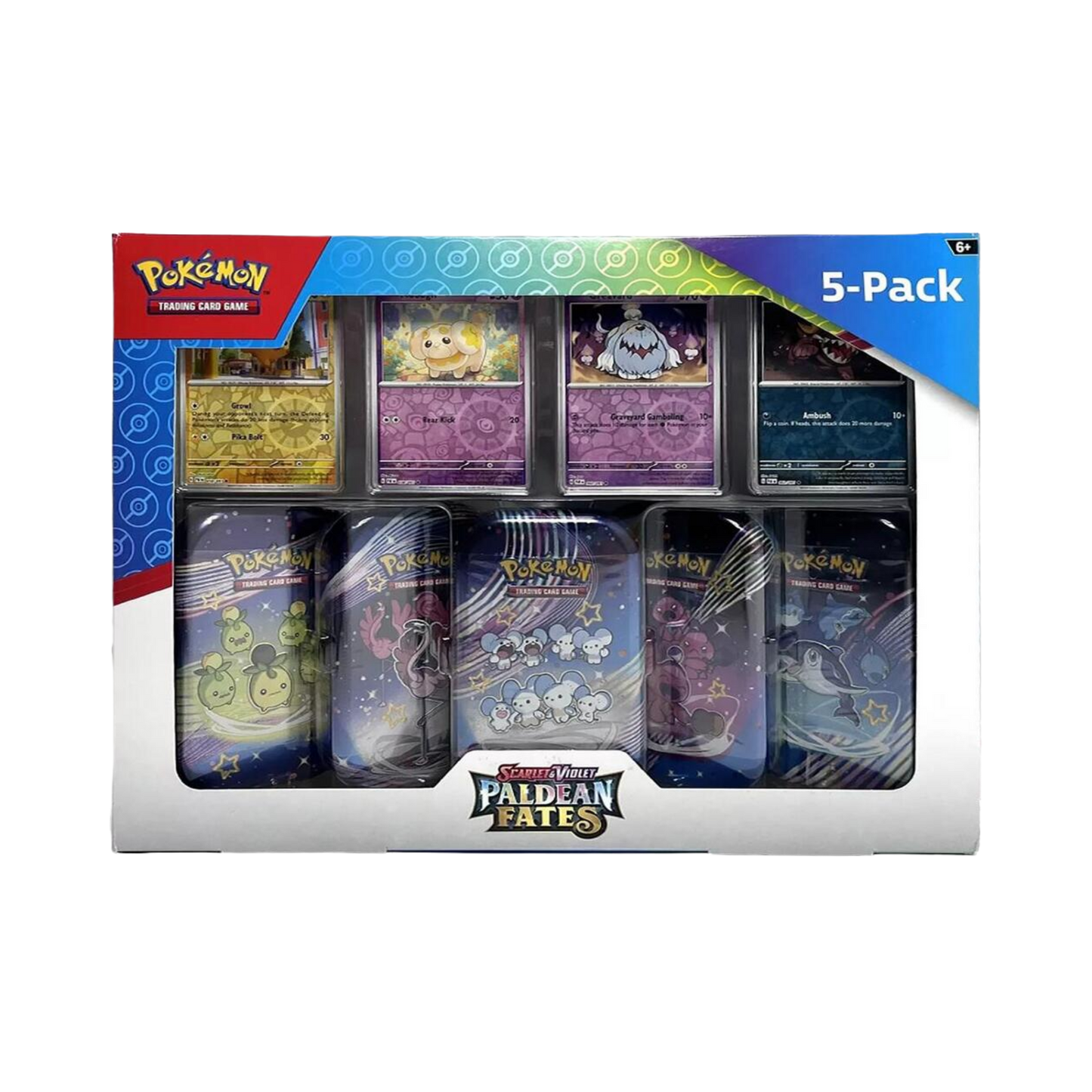 Costco Pokemon Scarlet & Violet Paldean Fates Mini Tin 5-pack