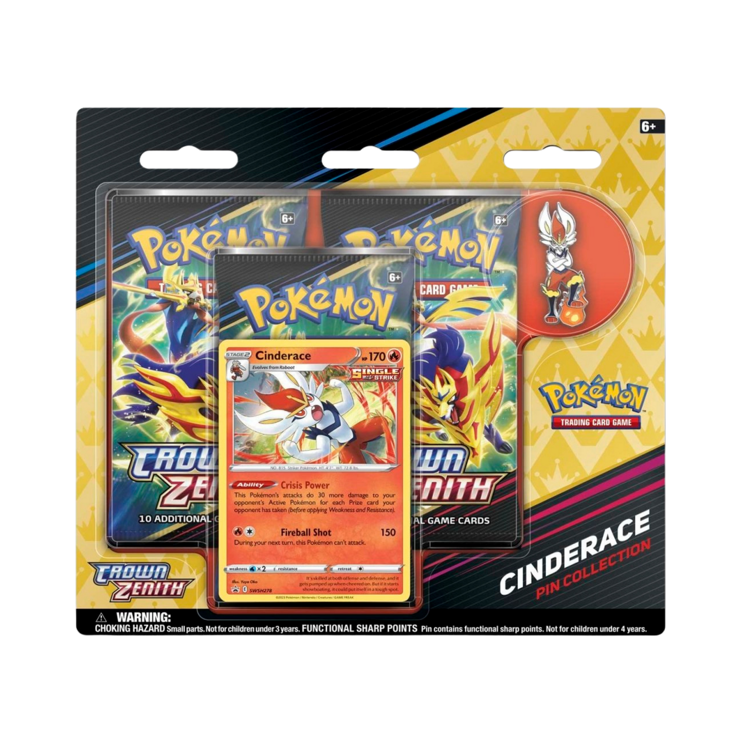 Crown Zenith Pin Collection [Cinderace]