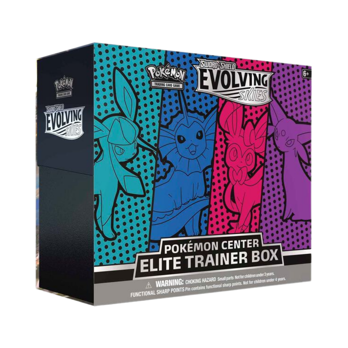 Evolving Skies Pokemon Center Elite Trainer Box [Espeon, Sylveon, Vaporeon, Glaceon] [DAMAGED]