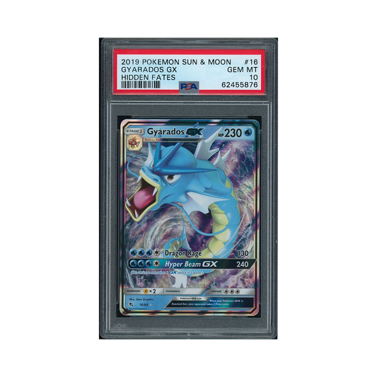 2019 Pokemon Sun & Moon Hidden Fates Gyarados GX #16 PSA 10