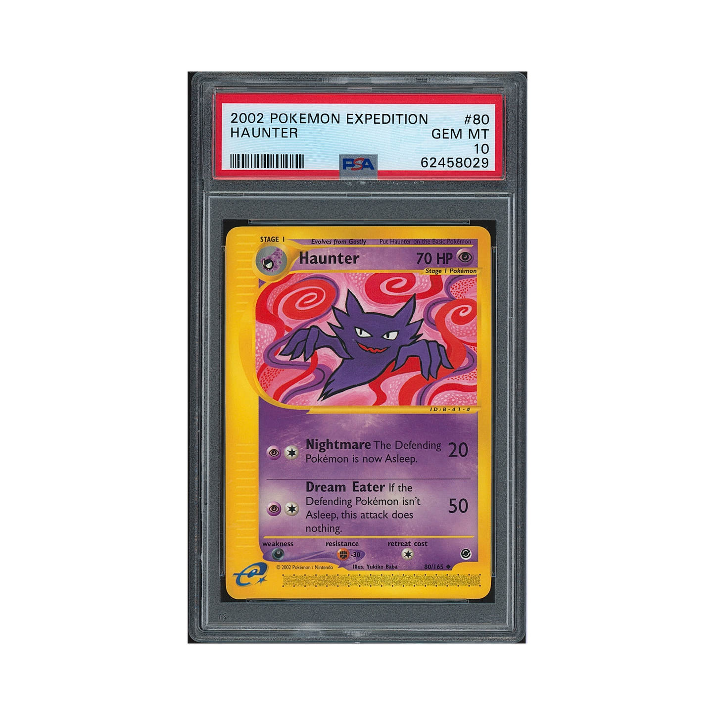 2002 Pokemon Expedition Haunter #80 PSA 10