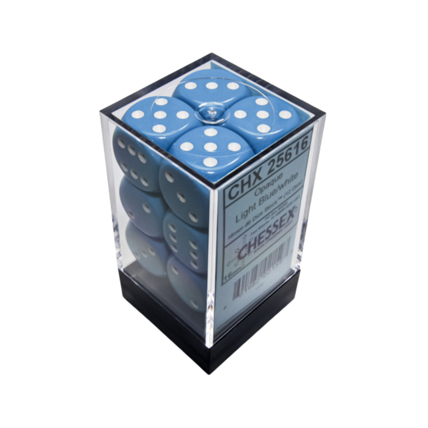 Chessex Opaque Dice Block (12 Dice)