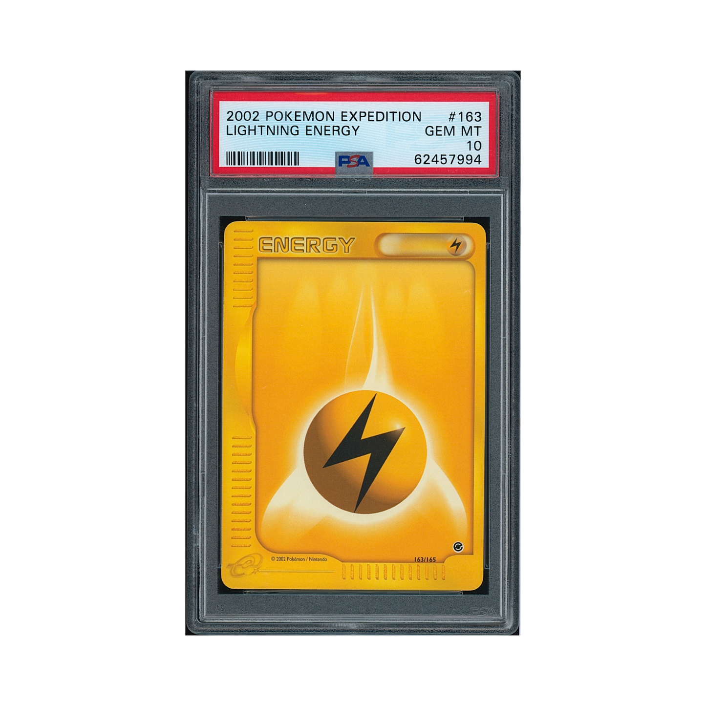 2002 Pokemon Expedition Lightning Energy #163 PSA 10