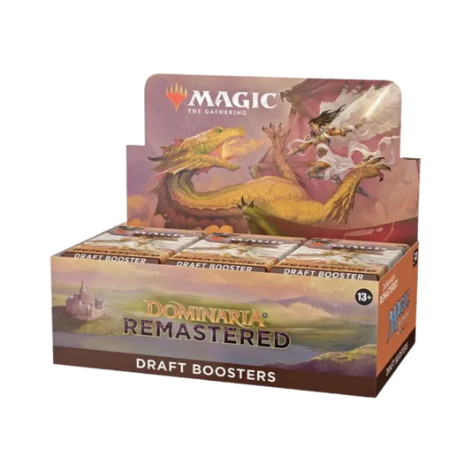 Sealed Magic: The Gathering Dominaria Remastered Draft Booster Box with 36 packs featuring reprints from 30 years of MTG history