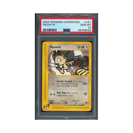 2002 Pokemon Expedition Meowth #121 PSA 10