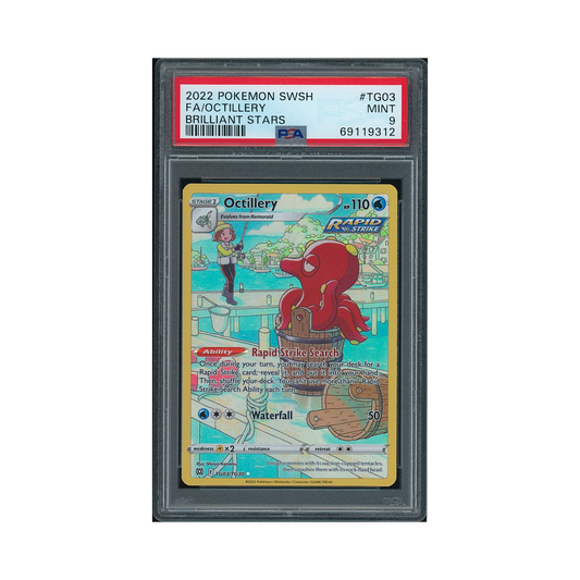 2022 Pokemon Sword & Shield Brilliant Stars Octillery #TG03 PSA 9