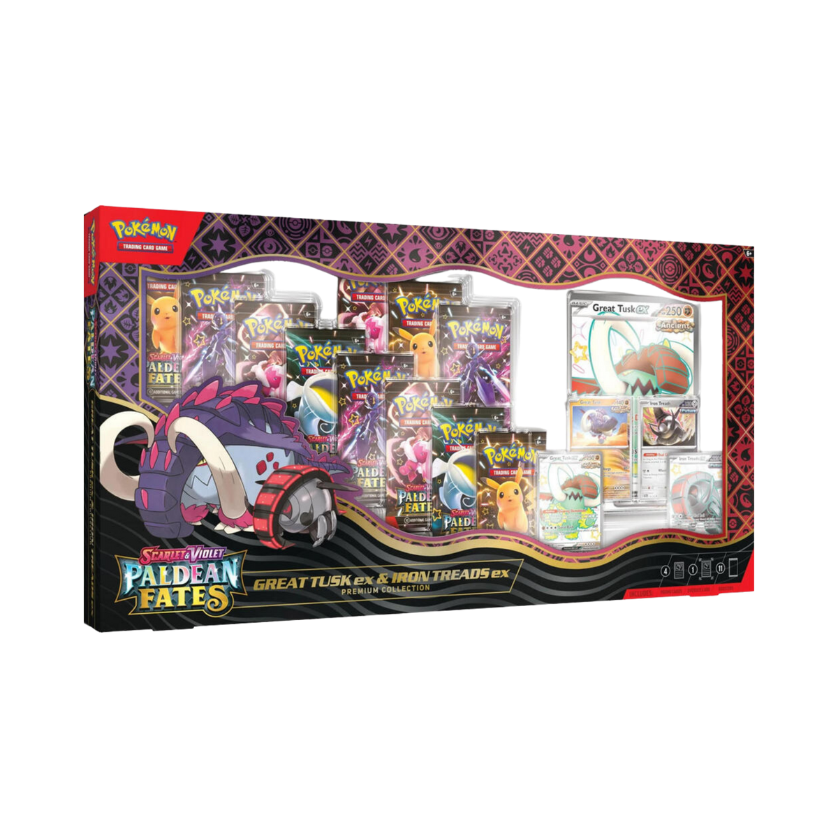 Paldean Fates Great Tusk ex & Iron Treads ex Premium Collection