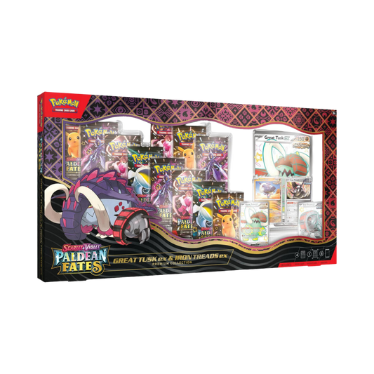Paldean Fates Great Tusk ex & Iron Treads ex Premium Collection