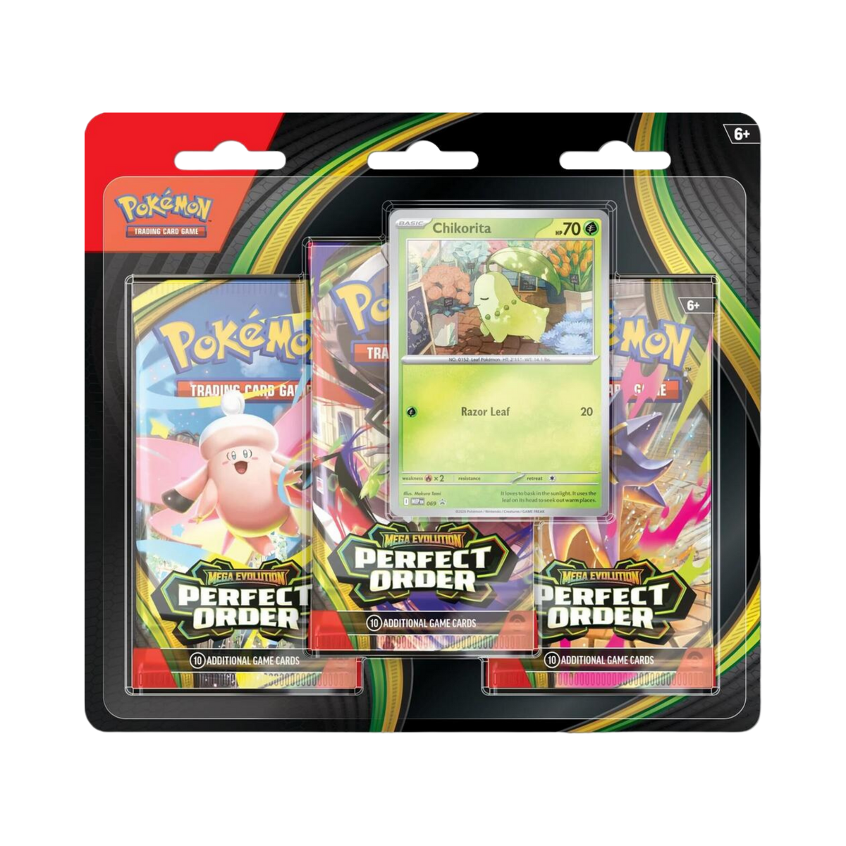 what is the cheapest pack of pokemon cards Mega Evolution Perfect Order 3-Booster Blister by Trading Card Market Variant:Zapdos (unweighted) PrismaticEvolutions (Each booster pack contains Which Magic the Gathering