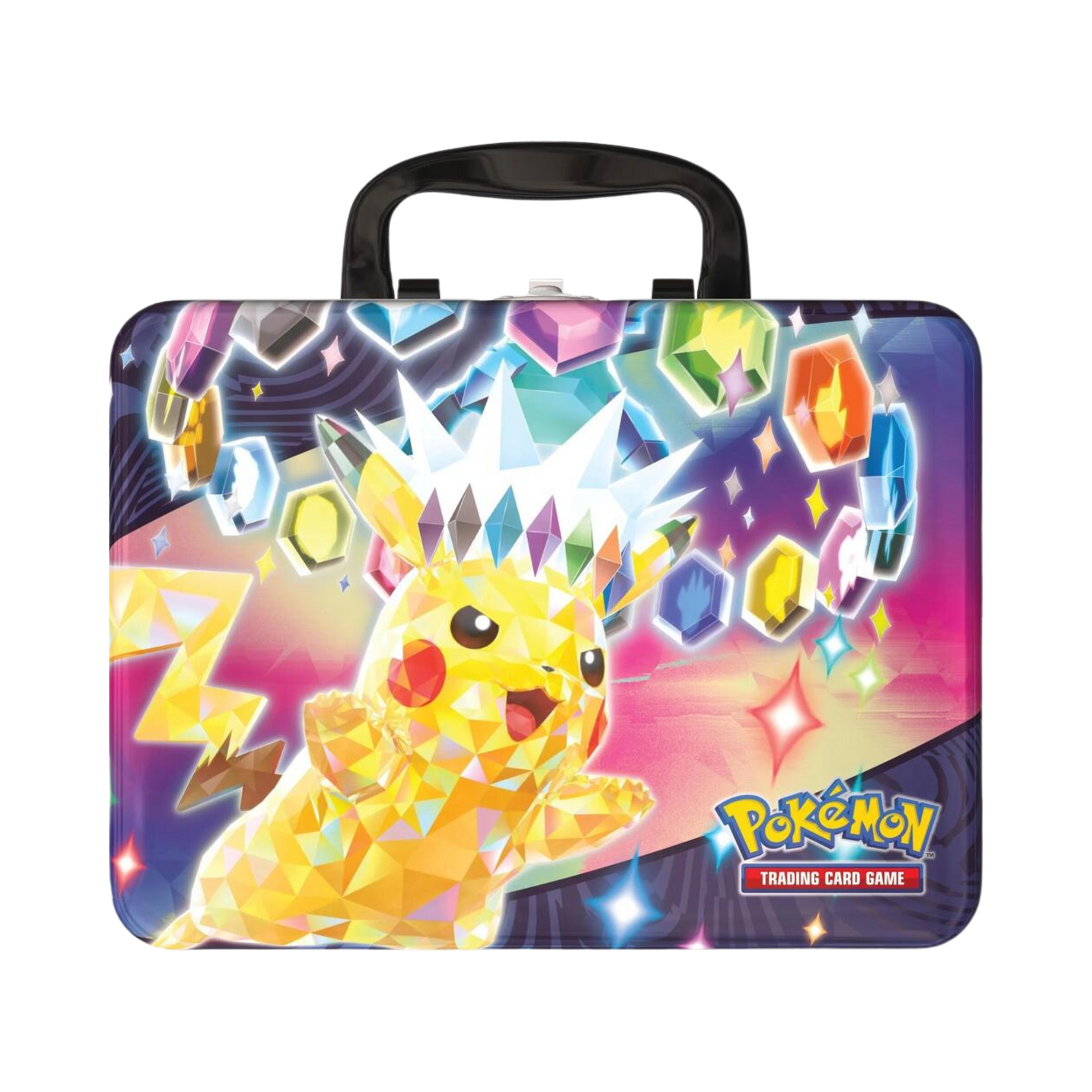 Sealed Pokémon TCG Collector Chest with Pikachu, Dipplin, Teal Mask Ogerpon promo cards, booster packs, Terapagos coin, stickers, and portfolio