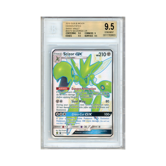 Pokemon Hidden Fates Shiny Vault Scizor-GX #SV72 BGS 9.5