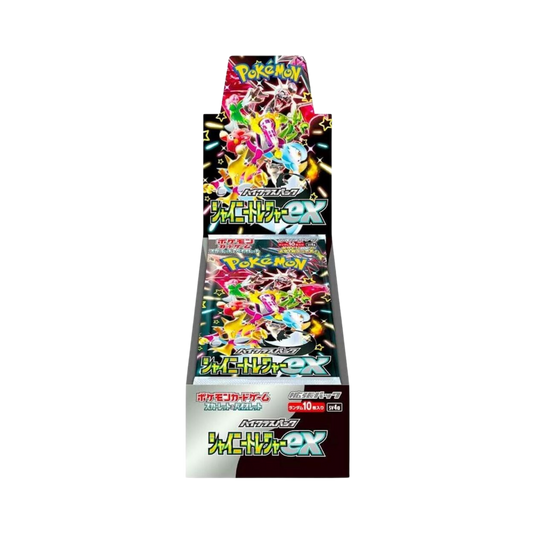 Sealed Pokémon Japanese Shiny Treasure ex High Class Booster Box with 10 packs from the SV4a Scarlet & Violet expansion featuring Shiny Pokémon