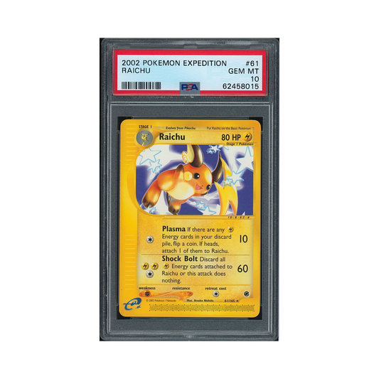 2002 Pokemon Expedition Raichu #61 PSA 10