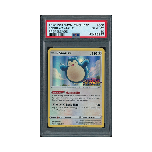2020 Pokemon SWSH Black Star Promo Snorlax #068 PSA 10