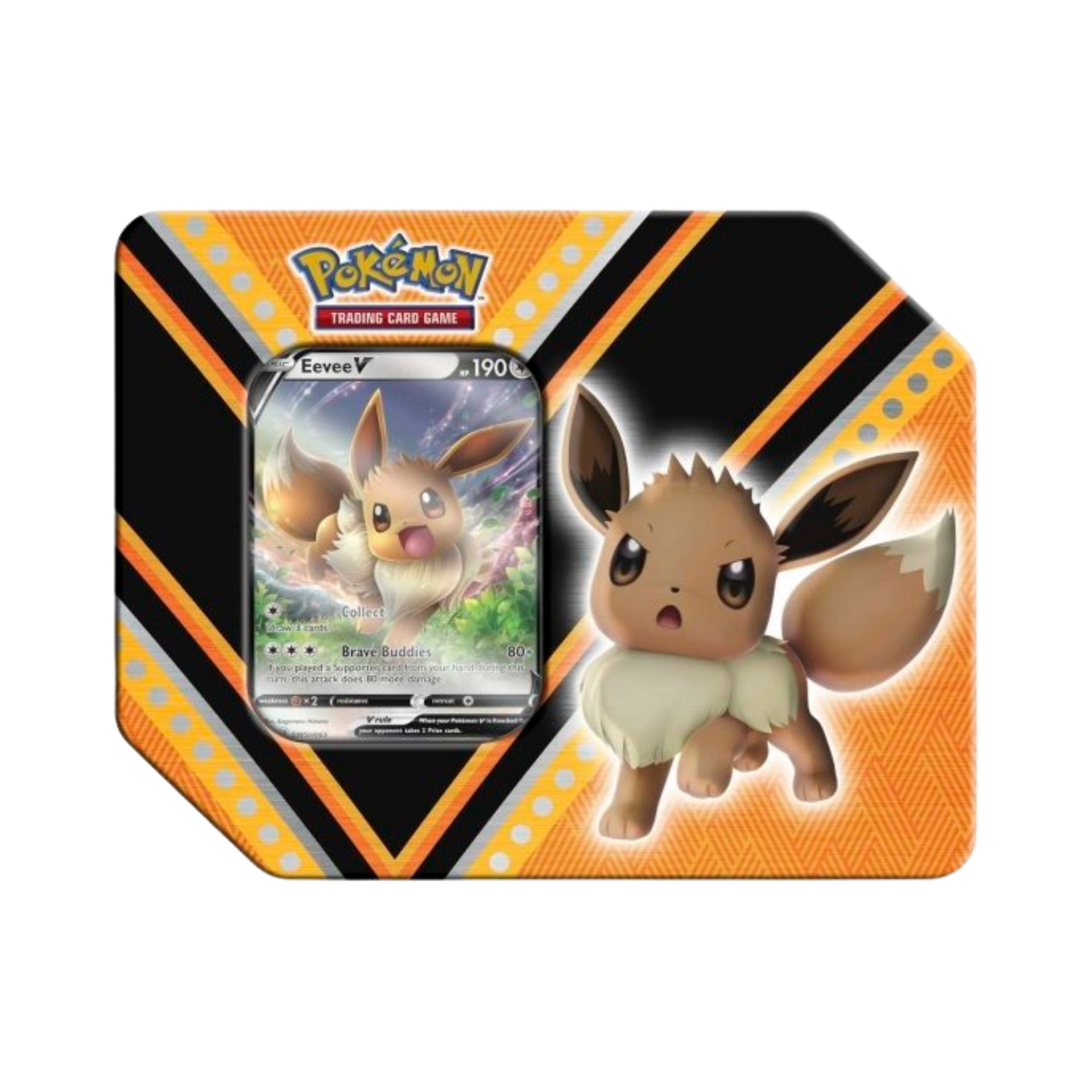 Pokemon V Powers Eevee Tin, Multicolor