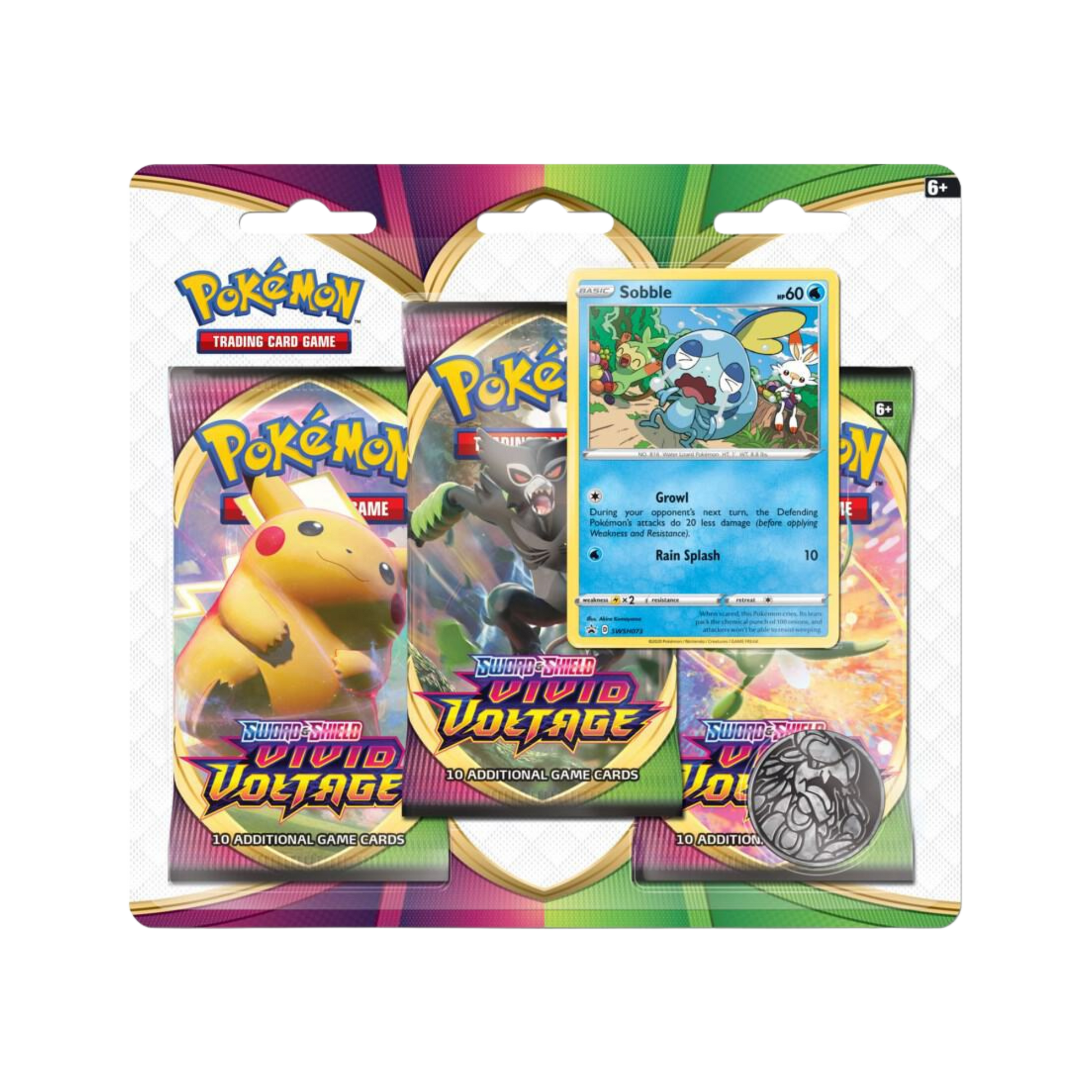 Vivid Voltage 3 Pack Blister [Sobble] – Common Lands