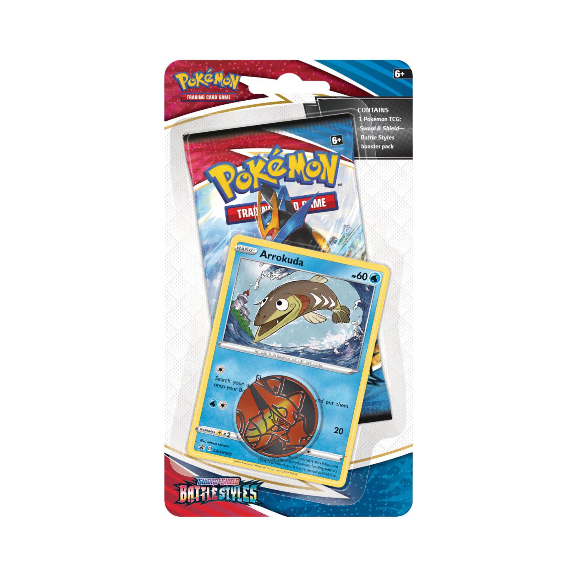 pokemon tcg battle styles booster pack Battle Styles Single Pack Blister [Arrokuda] – Common Lands