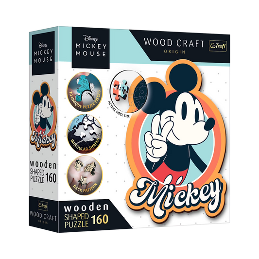 Disney Mickey Wooden Shape 160pc Puzzle