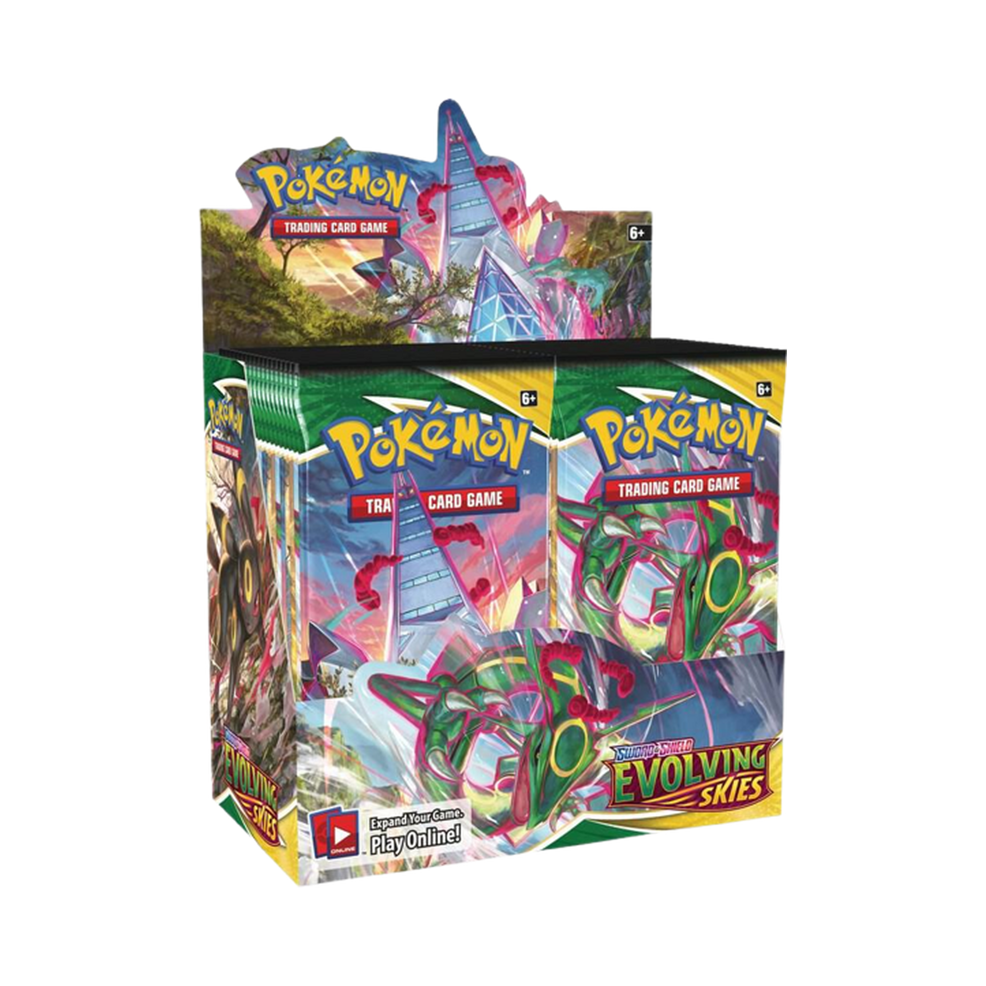 evolving skies 18 pack booster box Pokemon: Sword & Shield: art cards of Rayquaza VMAX Pokmon TCG: Sword & Shield-Evolving