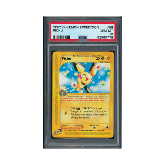 2002 Pokemon Expedition Pichu #58 PSA 10