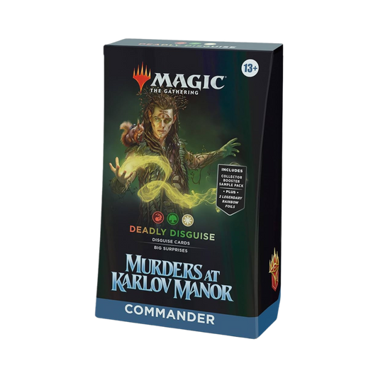 Sealed Magic: The Gathering Deadly Disguise Commander Deck with 100 cards focused on morph, deception, and stealthy tactics