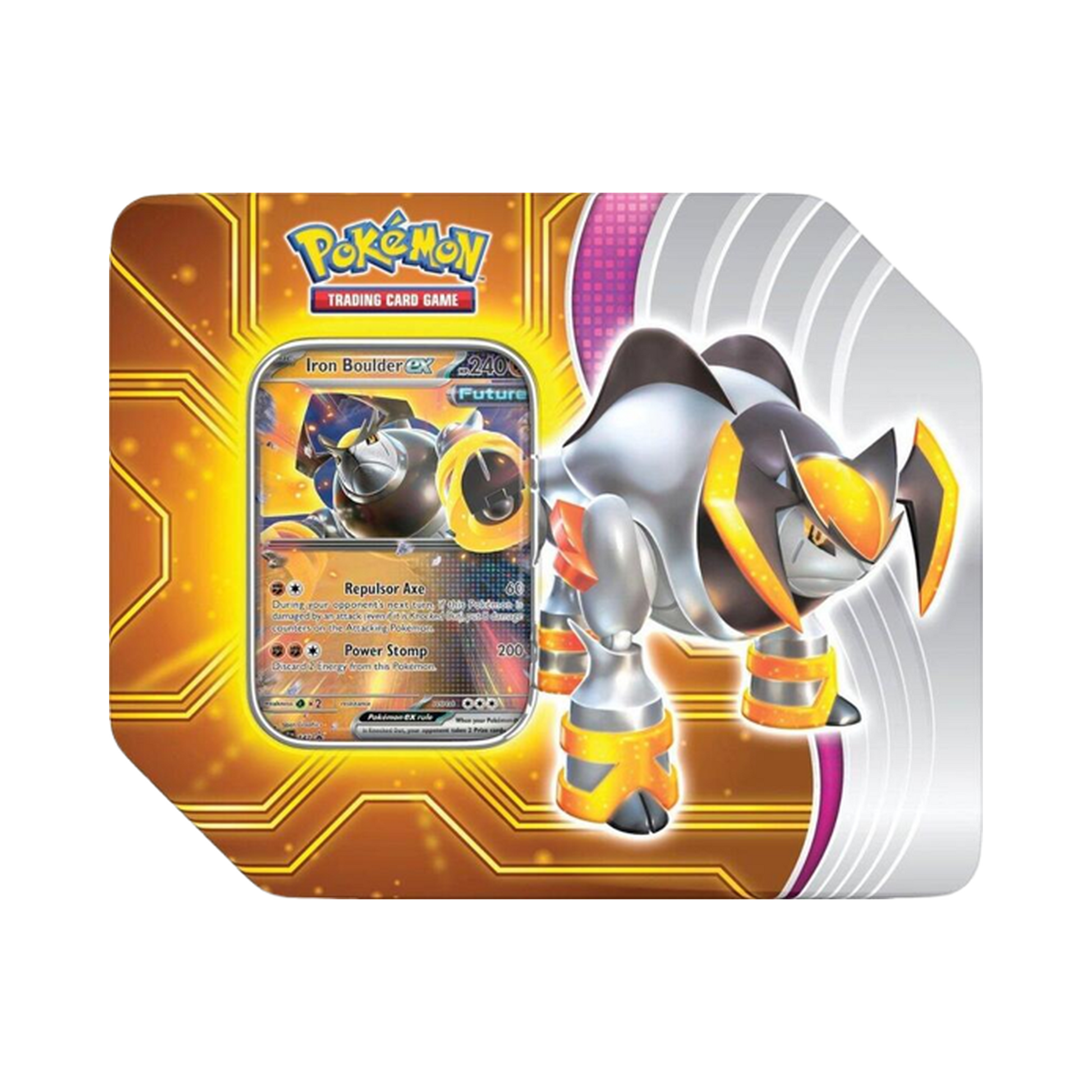 pokemon trading card game paradox destinies tin Paradox Destinies Tin [Iron Boulder ex] – Common Lands