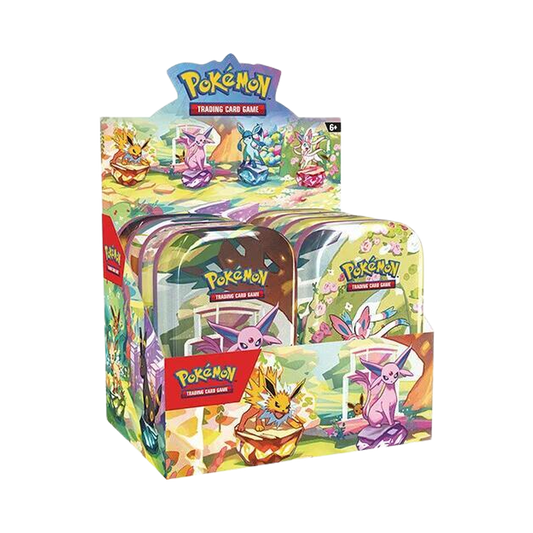 Prismatic Evolutions Mini Tin Display