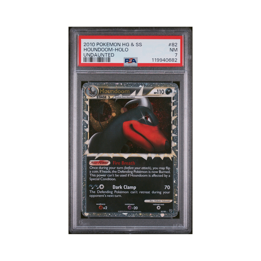 2010 Pokemon Heartgold & Soulsilver Undaunted Houndoom #82 PSA 7