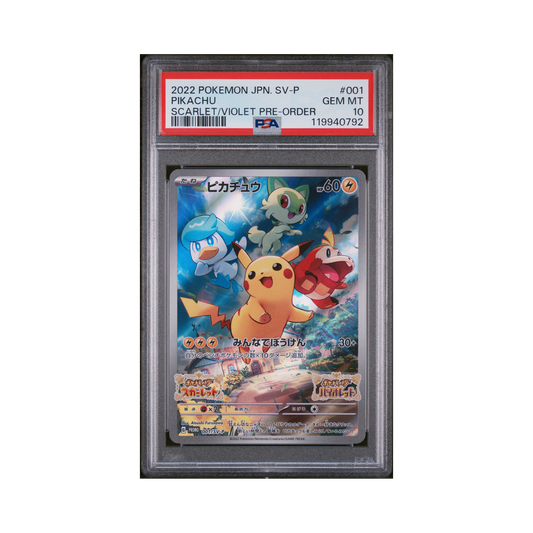 2022 Pokemon Japanese SV Promo Pikachu #001 PSA 10