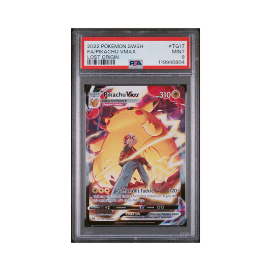 2022 Pokemon Sword & Shield Lost Origin Pikachu VMAX #TG17 PSA 9