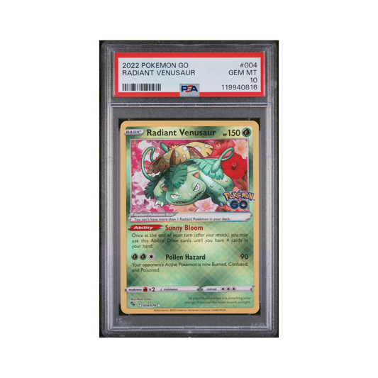 2022 Pokemon Go Radiant Venusaur #004 PSA 10