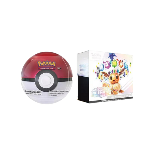 Sam's Club Prismatic Evolutions Elite Trainer Box and Pokeball