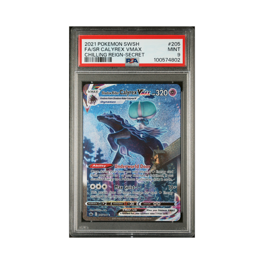 2021 Pokemon Sword & Shield Chilling Reign Sr Calyrex VMAX #205 PSA 9