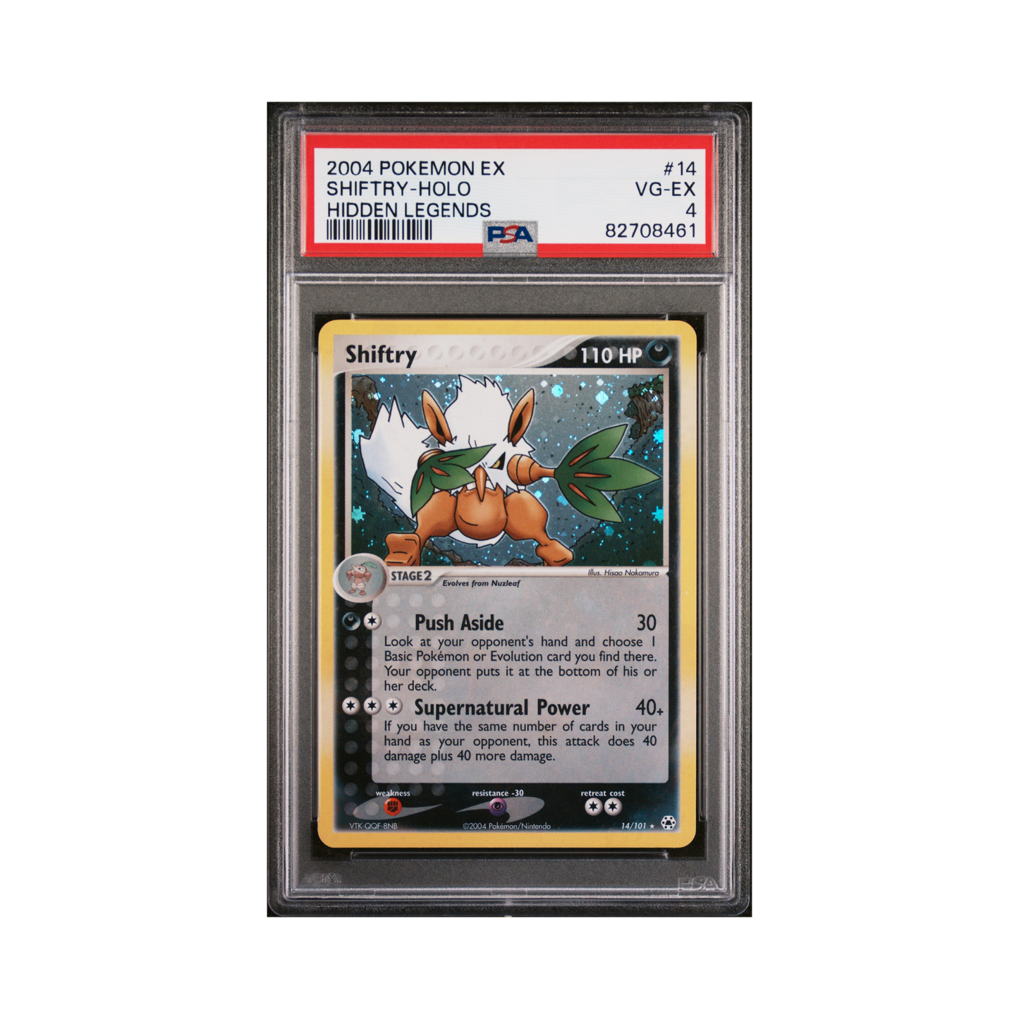 2004 Pokemon EX Hidden Legends Shiftry #14 PSA 4